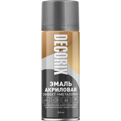 Аэрозольная эмаль Decorix (металлик; глянцевая; акриловая; графитовый; 520 мл) 0103-91 DX