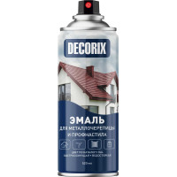 Аэрозольная эмаль для металлочерепицы и профнастила Decorix (акриловая; глянцевая; RAL 8017 шоколадно-коричневый; 520 мл) 0137-8017 DX