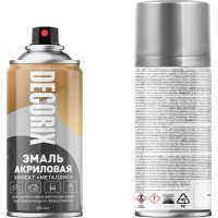 Аэрозольная эмаль Decorix (металлик; глянцевая; акриловая; серебро; 210 мл) 0111-03 DX