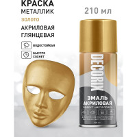 Аэрозольная эмаль Decorix (металлик; глянцевая; акриловая; золото; 210 мл) 0111-04 DX