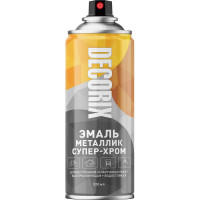Аэрозольная эмаль Decorix СУПЕР-ХРОМ (металлик; глянцевая; серебро; 520 мл) 0158-02 DX