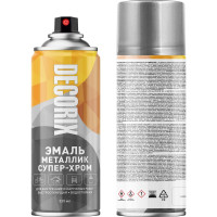Аэрозольная эмаль Decorix СУПЕР-ХРОМ (металлик; глянцевая; серебро; 520 мл) 0158-02 DX