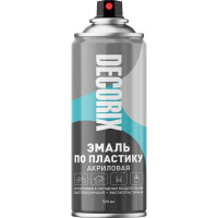 Аэрозольная эмаль по пластику Decorix (черный; матовый; 520 мл) 0117-02 DX