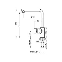 Смеситель для кухни серый гранит Azario EVANS AZ-152944407 00077107