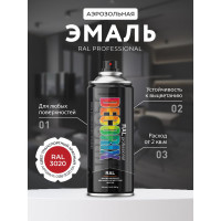 Аэрозольная эмаль Decorix RAL ПРОФЕССИОНАЛЬНАЯ глянцевая транспортный красный RAL 3020 520 мл 0138-3020 DX
