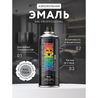Аэрозольная эмаль Decorix RAL ПРОФЕССИОНАЛЬНАЯ глянцевая сигнальный серый RAL 7004 520 мл 0138-7004 DX