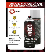 Аэрозольная эмаль Decorix (термостойкая до +400 градусов; полуглянцевый; белый; 520 мл) 0142-06 DX