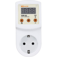Реле напряжения в розетку TDM ELECTRIC РНР-02, 16А, дисплей, регулируемый SQ1513-0002