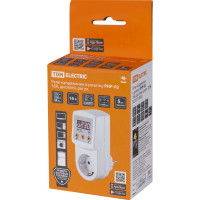 Реле напряжения в розетку TDM ELECTRIC РНР-02, 16А, дисплей, регулируемый SQ1513-0002