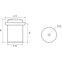 Ограничитель двери Palladium 04 СР хром 00008881