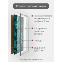 Фоторамка ООО Первое ателье Серебристая алюминиевая рамка 40x60 см Niel-2sm-40x60