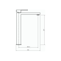 Смеситель для умывальника FASHUN высокий, Ф35, сталь SUS304, сатин A51217