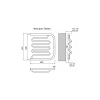 Водяной полотенцесушитель Terminus Фокстрот-Лиана 500*500