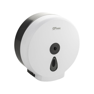 Диспенсер для туалетной бумаги GFmark в рулонах, с ключом, из АБС пластика, цвет БЕЛЫЙ. 914