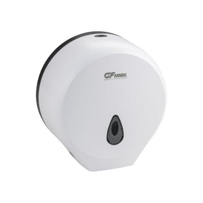 Диспенсер для туалетной бумаги GFmark в рулонах, с ключом, из АБС пластика, цвет БЕЛЫЙ. 915