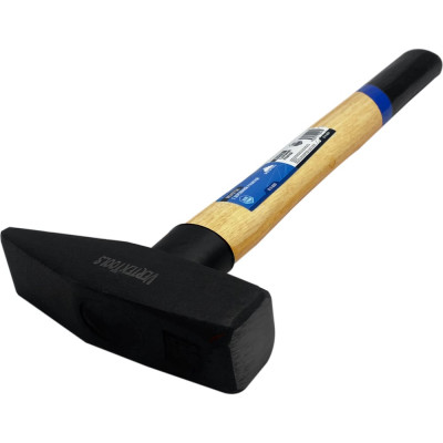 Слесарный молоток vertextools 2000 г, квадратный боек, деревянная рукоятка 10-15-2000