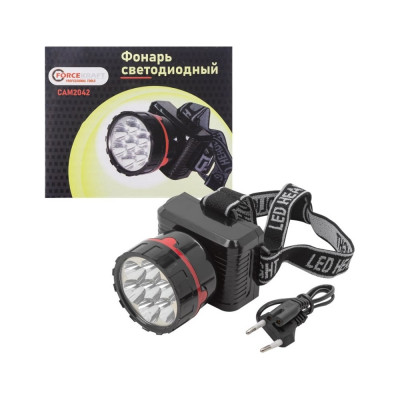 Светодиодный налобный аккумуляторный фонарь Forcekraft (12500К, 4В, 500мА, зарядка-12ч, рабочее время-7ч) FK-CAM2042(54719)