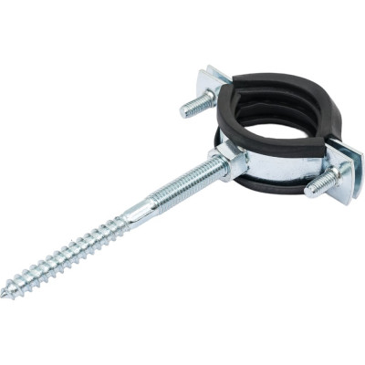 Стальной хомут Rvc (32-36) 1", с резиновым уплотнителем и крепежом М8x100 в комплекте дюбель 09099