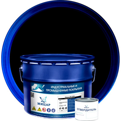 Эмаль Мицар ЭП-1236 10 кг + 0.2 кг, черная УТ000013139