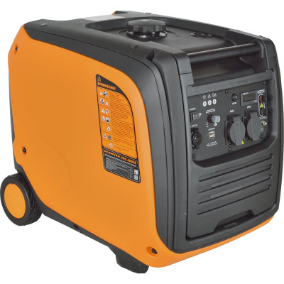 Инверторный генератор CARVER ppg -4500is 3,5/4,0квт, 220/12в, 2 роз.,usb, дисплей,колеса 01.020.00037