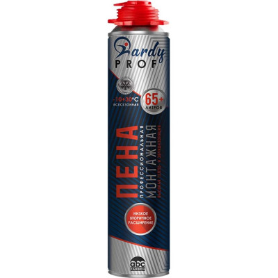 Монтажная профессиональная пена ABC FARBEN HARDY 65 всесезонная, клапан 4100011810