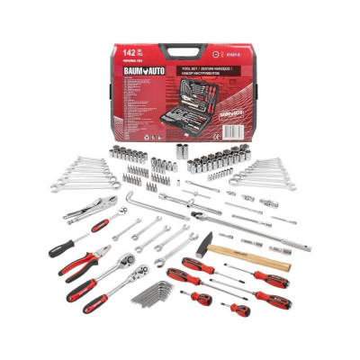 Набор инструментов BaumAuto 1/4", 3/8", 1/2", 6-гр., 4-32 мм, 142 предмета BM-41421-5(54713)