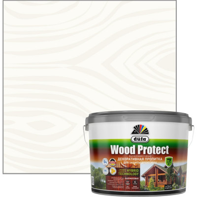 Пропитка Dufa WOOD PROTECT белая, 9 л МП00-011077