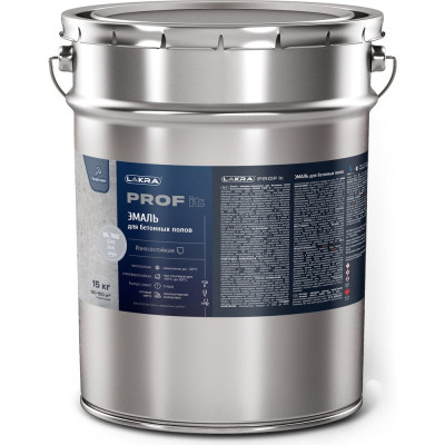 Эмаль для бетонных полов ЛАКРА Prof it быстросохнущая, серое окно, ral 7040, 15 кг 8311363 ЛА-00001583