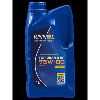 Трансмиссионное синтетическое масло RINNOL TOP GEAR 8 EP 75W80, GL4, 1 л 100782