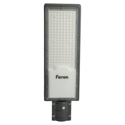 Светодиодный уличный консольный светильник FERON sp3036 150w 6400k 230v, серый, 48526