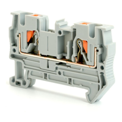 2-проводной проходной пружинный зажим STEKKER зни - 4 , jxb pt 4, серый ld572-1-40, 100шт в упаковке 49242