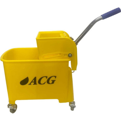 Уборочное ведро на колесах ACG 20 л с отжимом, двойное желтое (1шт.) 1009691