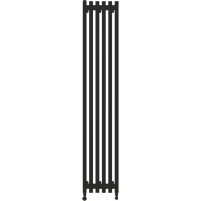 Вертикальный стальной радиатор GUARDO Retta 6P-1800-04 BK-VER R9005(M)