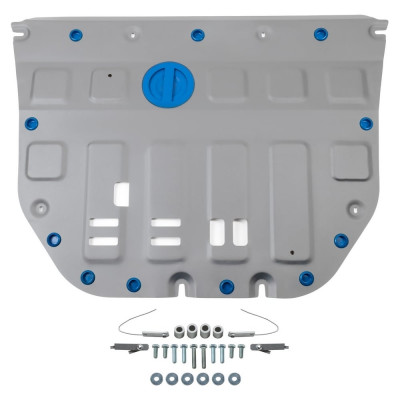 Защита картера и КПП + комплект крепежа Rival алюминий GAC GS8 2023-, V-2.0, АКПП, 4WD. 333.3403.1