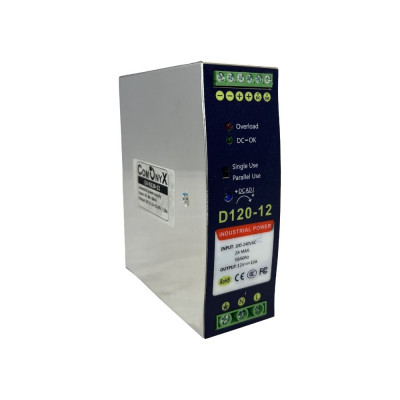Промышленный блок питания ComOnyx 12В, 10А, 120Вт, с креплением на din рейку, co-d120-12, 200-047