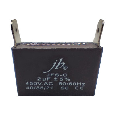 Пусковой конденсатор JB Capacitors 2мкФ, 450В, 37х13х23, JFS-C (CBB61) (клеммы) JFSCA6205J000000B-167