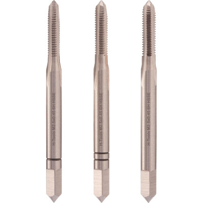 Набор метчиков из 3-х шт. H-Tools М2.5 шаг 0.45мм DIN352 HSSE 230025EHT