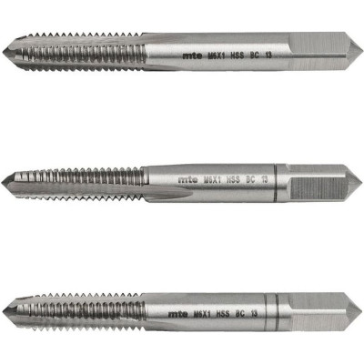 Ручной метчик MTE HSS DIN352 3 шт. M6x1,0 26396