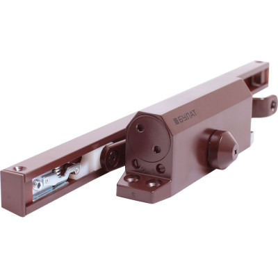 Дверной доводчик БУЛАТ ARCTIC ДД 502/4 AH-С 40-90 кг, коричневый, со скользящей тягой, морозостойкий 15374