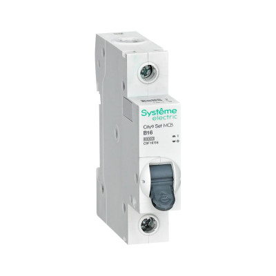 Автоматический выключатель (ав) Systeme Electric City9 set b 16а 1p 6ka 230в C9F16116