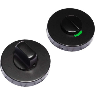 Поворотная кнопка  Doorlock v e08/wc/6/rg/ss bl черная, с индикатором, шпиндель 6 мм 79153