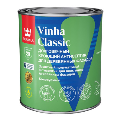 Антисептик кроющий Tikkurila VINHA CLASSIC VVA п/мат 0,9л 700014053