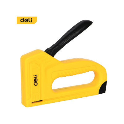 Мебельный строительный пластиковый степлер Deli DL238002 + 400 скоб (D-скобы тип 53/53А, размер 4-10) 147064