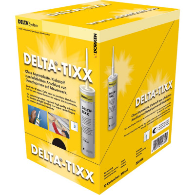 Клей для присоединения пароизоляции к стенам и строительным элементам Delta TIXX, картридж 310 мл 2202448