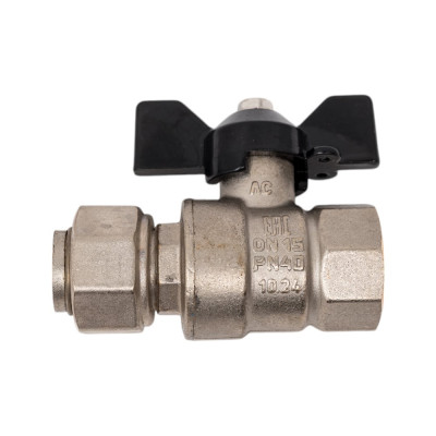 Кран шаровой LD PRIDE 1/2'' вн/накидная гайка бабочка 553957