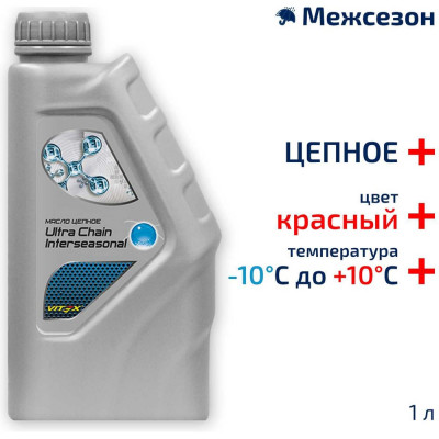 Масло цепное Ultra Chain Interseasonal Red 1 л VITEX v334201
