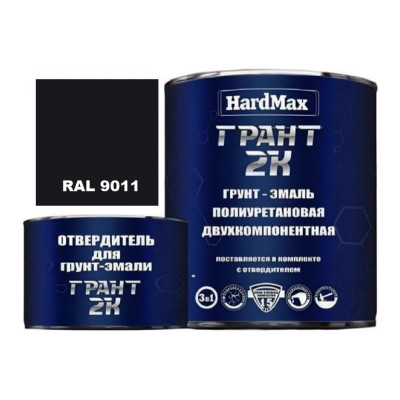 Грунт-эмаль полиуретановая HardMax двухкомпонентная ГРАНТ 2К/GRANT 2 K RAL 1015 Св. слоновая кость (комплект 2,19 кг) 4690417101481