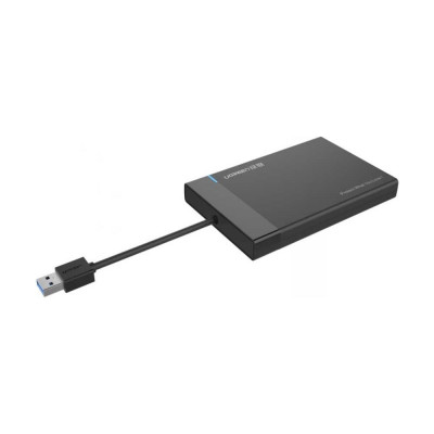 Бокс внешний для жесткого диска Ugreen US221 (30847) 2.5 Inch Hard Drive Box с кабелем USB 3.0. Длина кабеля: 30 см. Цвет: черный 30847_