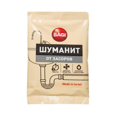 Средство для прочистки труб Bagi Шуманит от засоров, 70 гр 708325