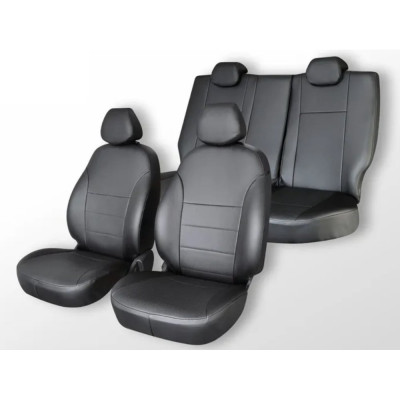 Чехлы на сиденья DEFLY Honda CR-V (RD4-RD7), 2001-2006, экокожа черная Hon2-2K